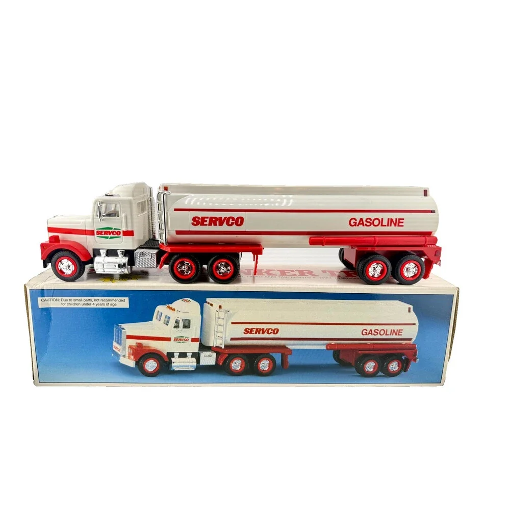 Vintage 1991 SERVCO Gasoline Tanker Truck Bank Complete in Original Box